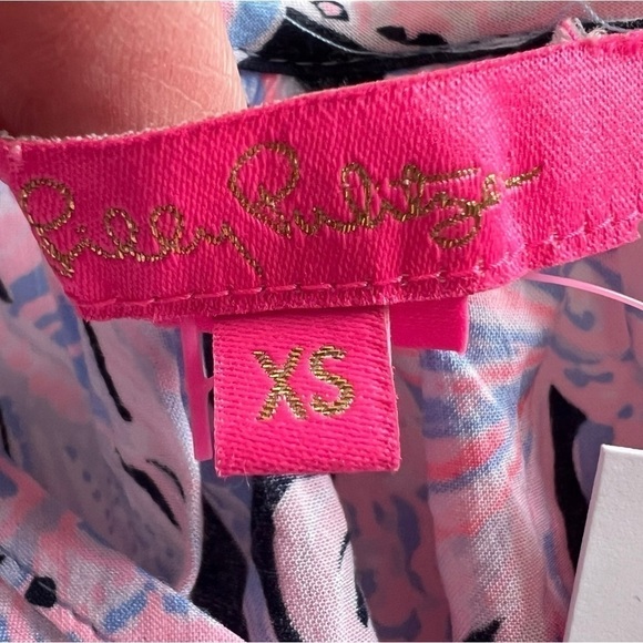 Lilly Pulitzer Willa Top Its for Shore High Tide Navy Size XS NEW - Picture 8 of 14